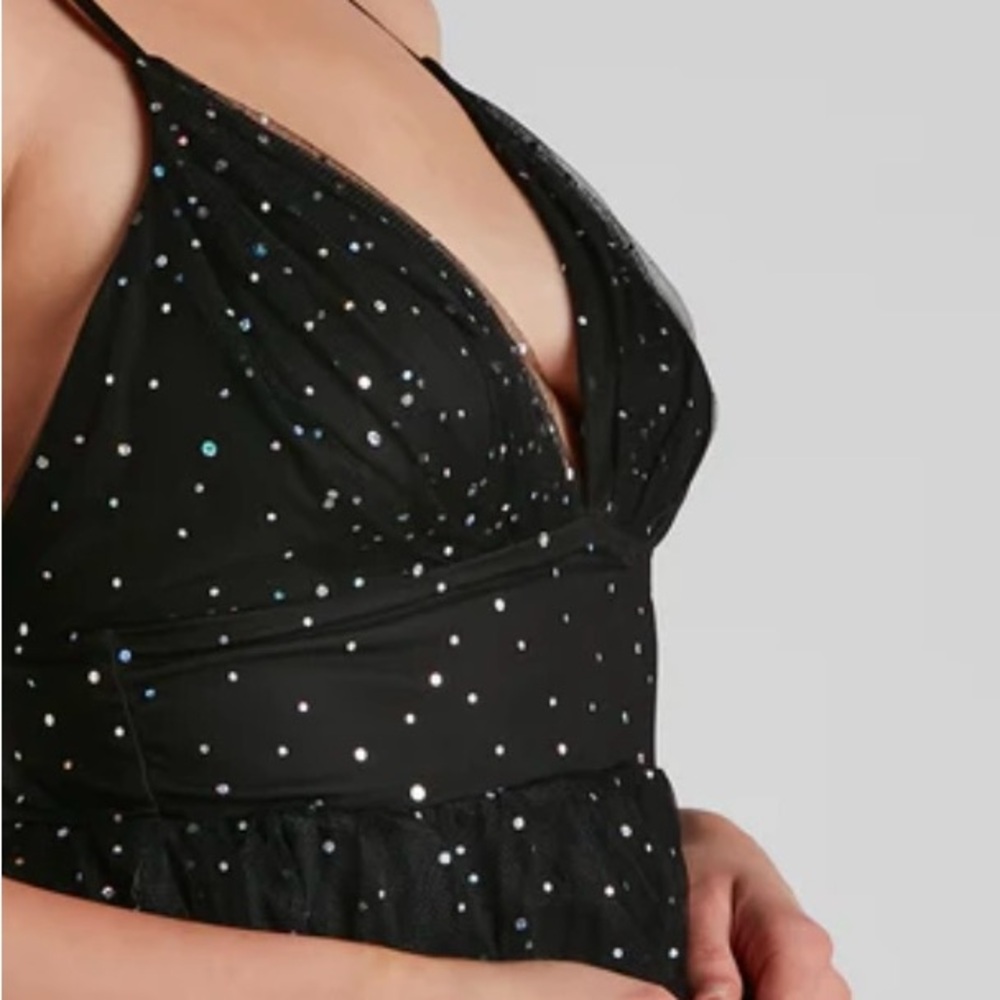 Papaya Elegant NEW Black Sequin Prom Dress - Picture 2 of 6